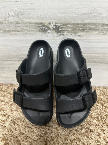 Boys Size 11 Toddler O’Rageous Black Sandals - Very Good Used Condition