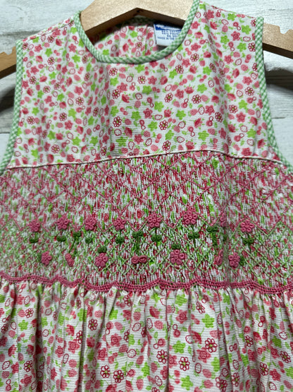 Smocked Floral Dress - Carriage Boutiques by Friedknit Creations - Girls Size 5 - Good Used Condition