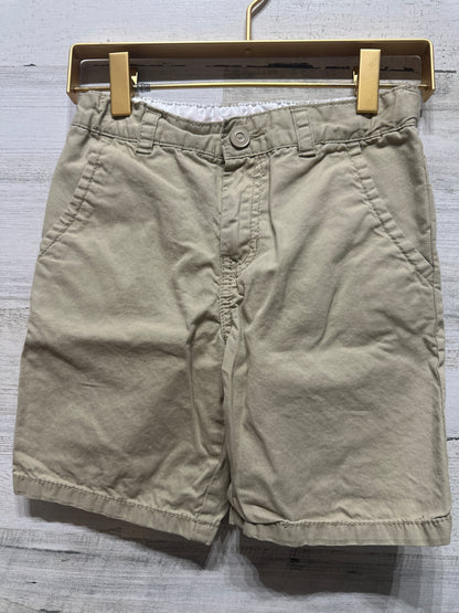 Boys Preowned Size 7 Cat & Jack Khaki Adjustable Waist Shorts - Play Condition**