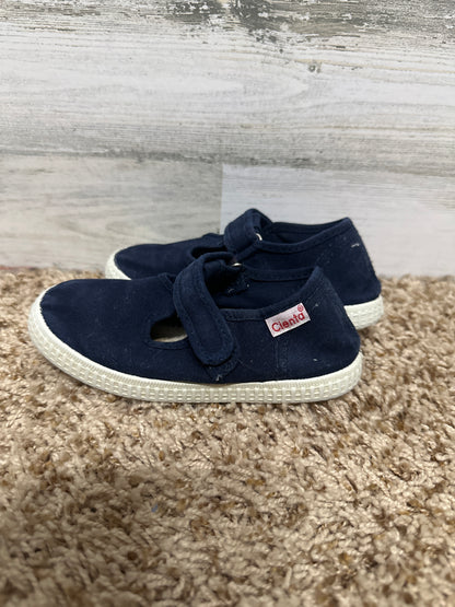 Girls Size 27 (9.5 Toddler) Cientas Navy T Strap Shoes - Play Condition*