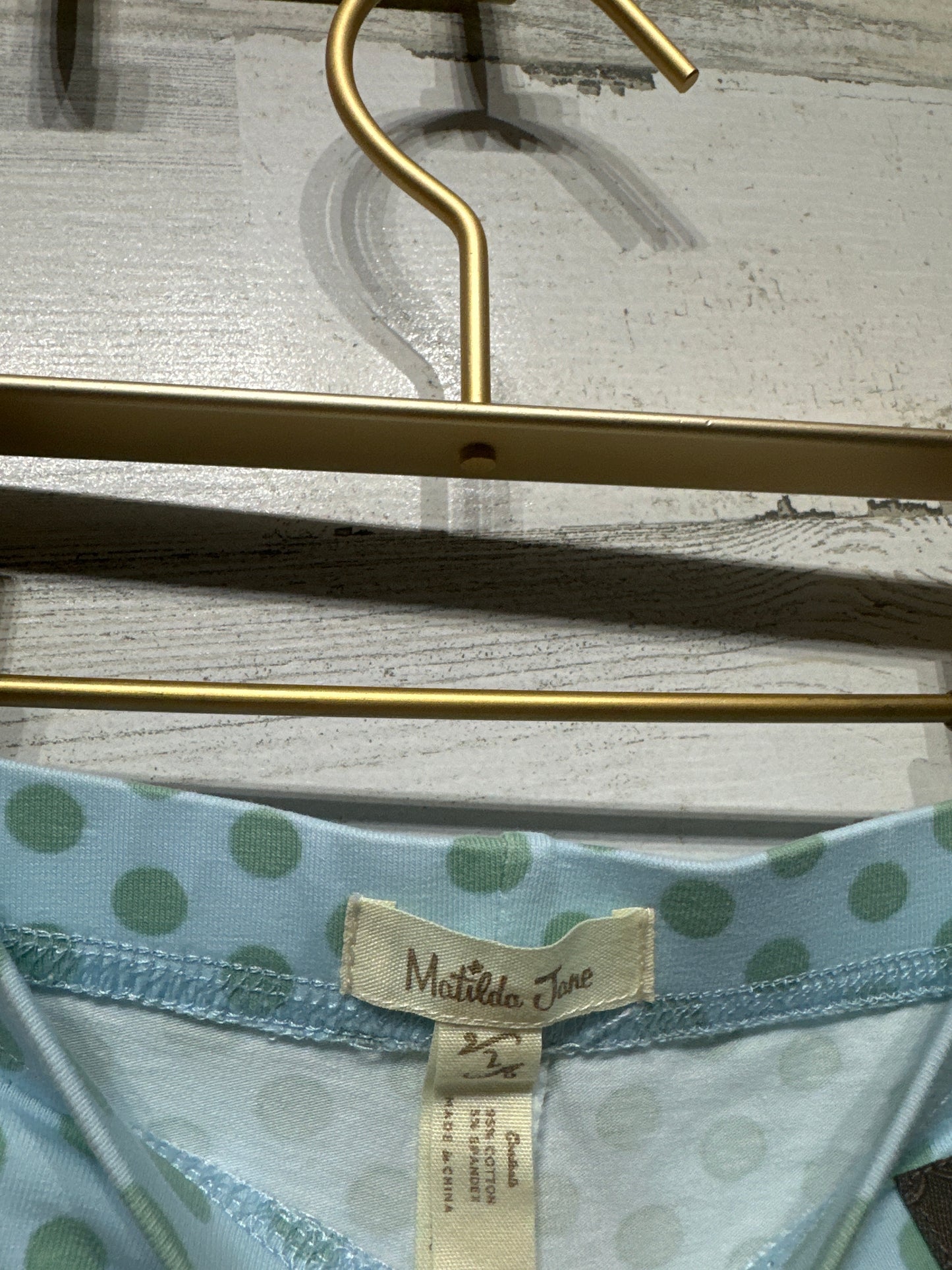 Matilda Jane Girls Size 2 Floral Dress and Polka Dot Ruffle Shorties VGUC