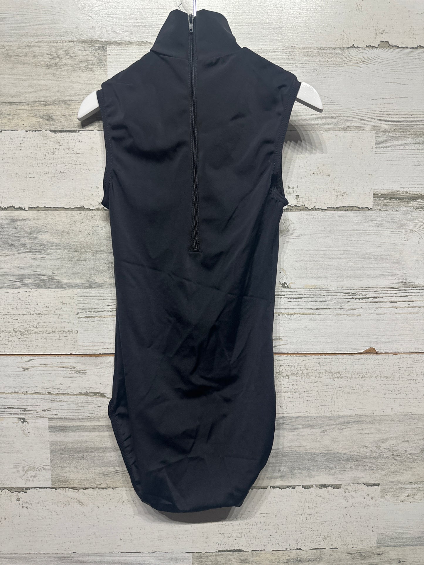 Balera Black Mock Neck Dance Leotard - Size Medium Child (10-12) - Very Good Used Condition