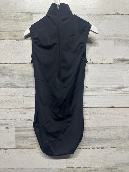 Balera Black Mock Neck Dance Leotard - Size Medium Child (10-12) - Very Good Used Condition