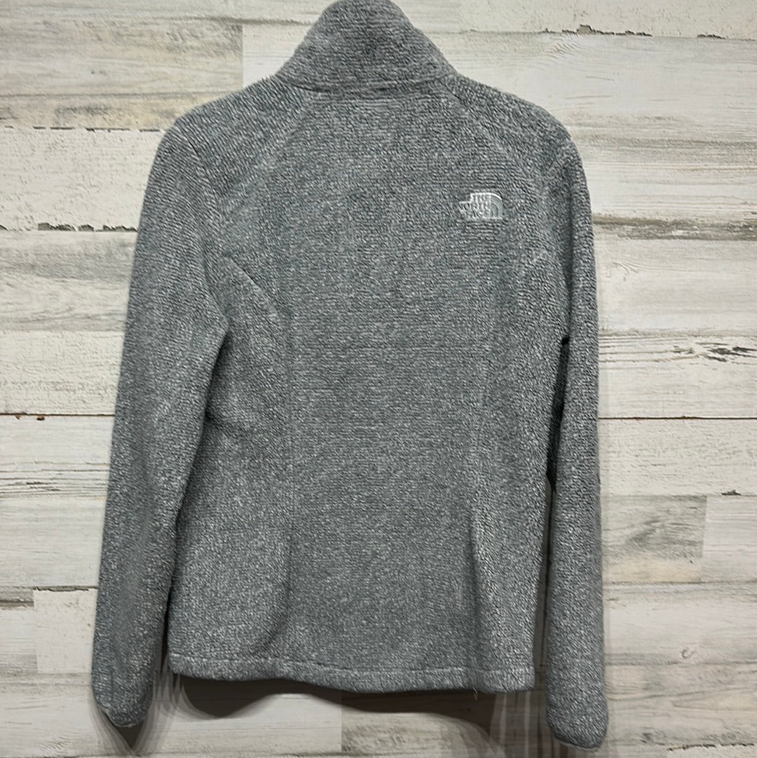 Women's Size Small The North Face Grey Fleece Jacket - Good Used Condition