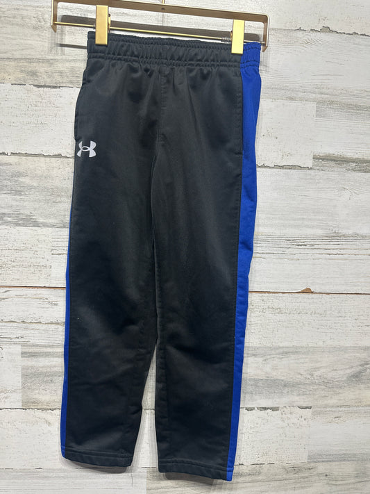 Under Armour Fleece Lined Pants - Black and Blue - Boys Size 5 Years - Very Good Used Condition