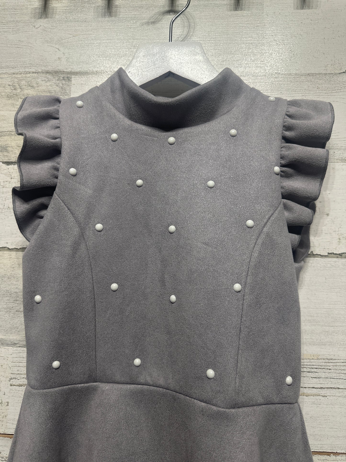 Girls Size 7 Ava & Yelly Grey Dress- Very Good Used Condition