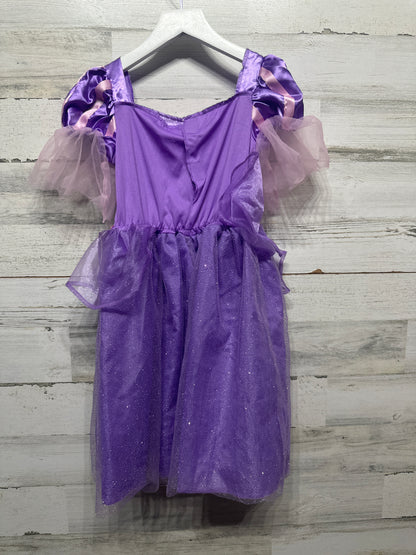 Girls Size 5-6 Years Disney Tangled Rapunzel Dress - Very Good Used Condition