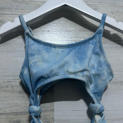 Girls Size 4/5 Art Class one piece blue tie dye swimsuit - good used condition