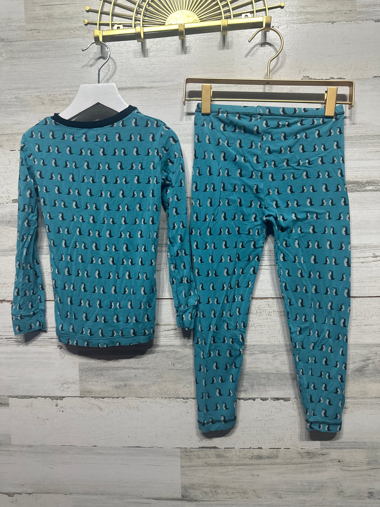 Size 6 Years Kickee Pants Bamboo Penguin Pajama Set - Good Used Condition