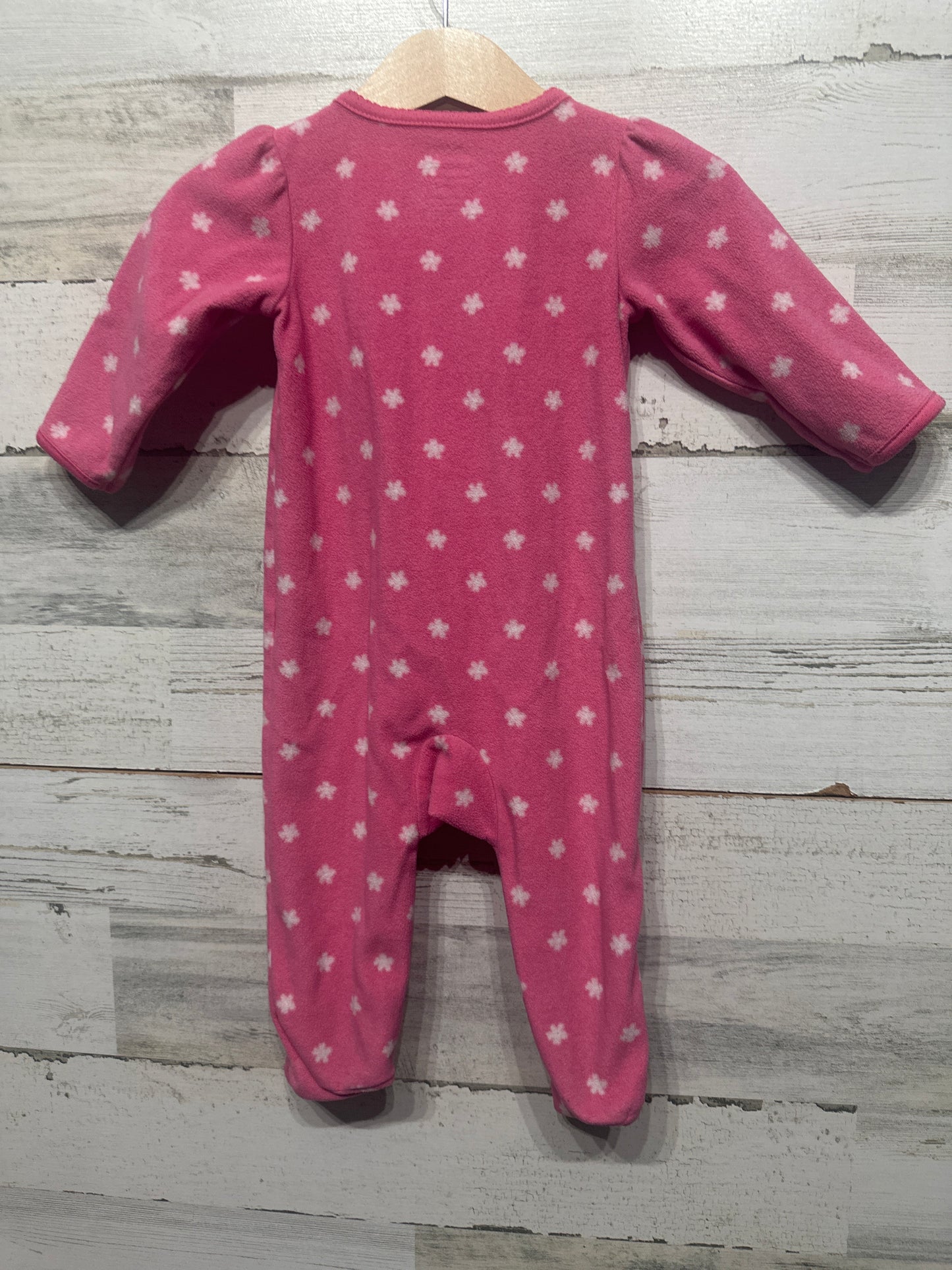 Girls Preowned Size 3-6m Child Of Mine Little Sister Fleece Footed Sleeper   - Good Used Condition