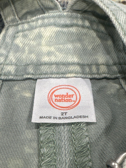 Overall Dress Girls 2T Wonder Nation Green VGUC