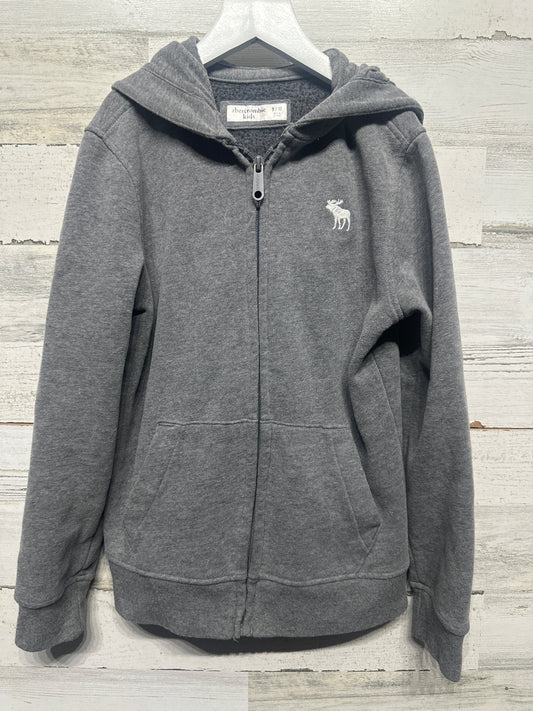 Abercrombie Kids Size 9-10 Grey Full Zip Hood Jacket VGUC