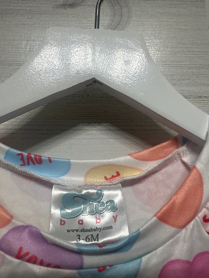 Size 3-6m (Fits Like 12m) Shea Baby Conversation Hearts Dress (Runs Big) - Very Good Used Condition
