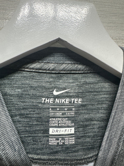 Boys Size 6 Nike Athletic Cut Dri-Fit Grey Shirt - Good Used Condition*