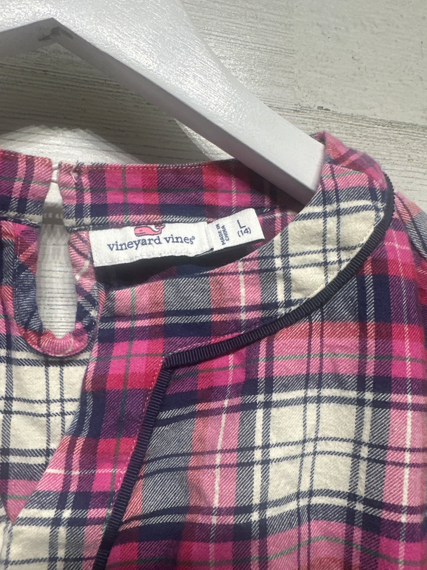 Size 14 Large Vineyard Vines Plaid Long Sleeve Shirt - Very Good Used Condition