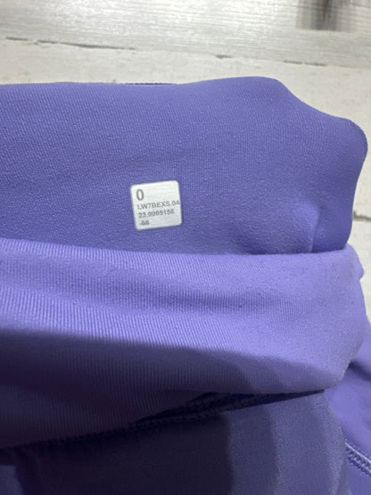 Women’s Size 0 Lululemon Lined Speed Up Shorts - Very Good Used Condition