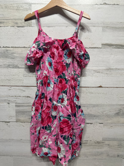 Girls Preowned Size 14 (Large) Abercrombie Kids Floral Romper - Good Used Condition