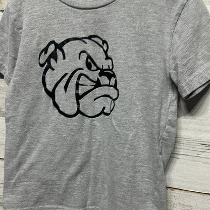 Boys Size 5 Grey Bulldog Shirt - Good Used Condition