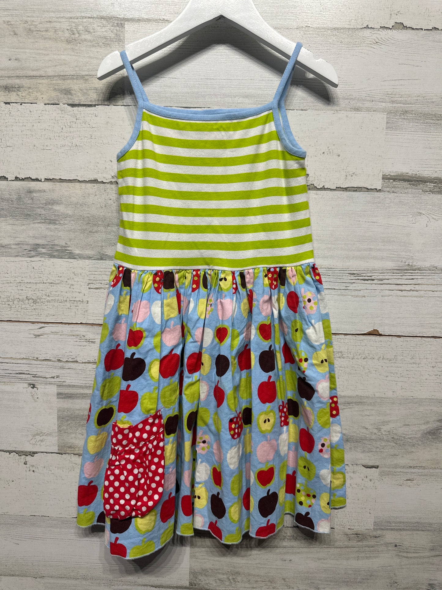 Size 7 Sweet Petunia Apples Dress - Good Used Condition
