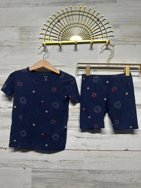 Size 4t Kyte Baby Bamboo Fireworks Shorts Pajama Set - Very Good Used Condition