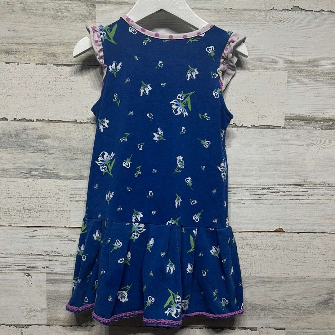 Girls Size 4 Matilda Jane Blue Floral Tunic -Good Used Condition