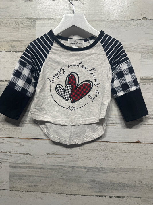 Girls Size 12-18m Marie Nicole Happy Valentines Day Shirt  - Good Used Condition