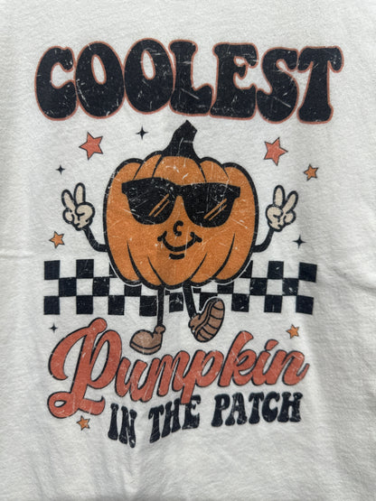Size Small (6-8) Coolest Pumpkin in The Patch T-Shirt - Very Good Used Condition