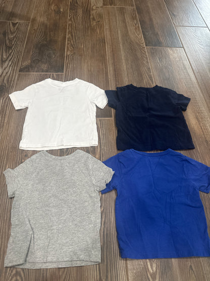 Boys Preowned Size 18-24m T-Shirt Lot (4 Pieces) - Good Used Condition