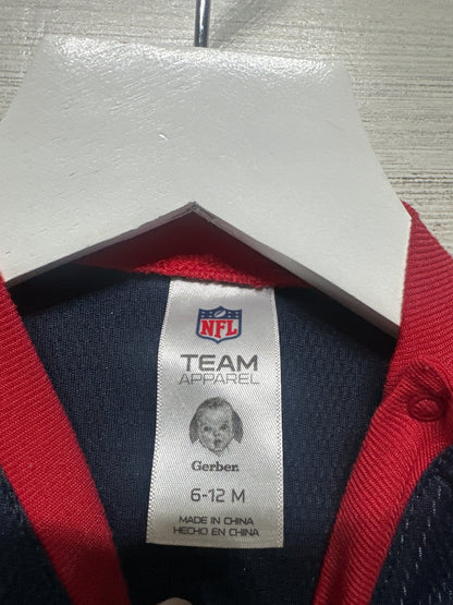 Size 6-12m NFL Team Apparel Houston Texans Jersey Bodysuit - Very Good Used Condition