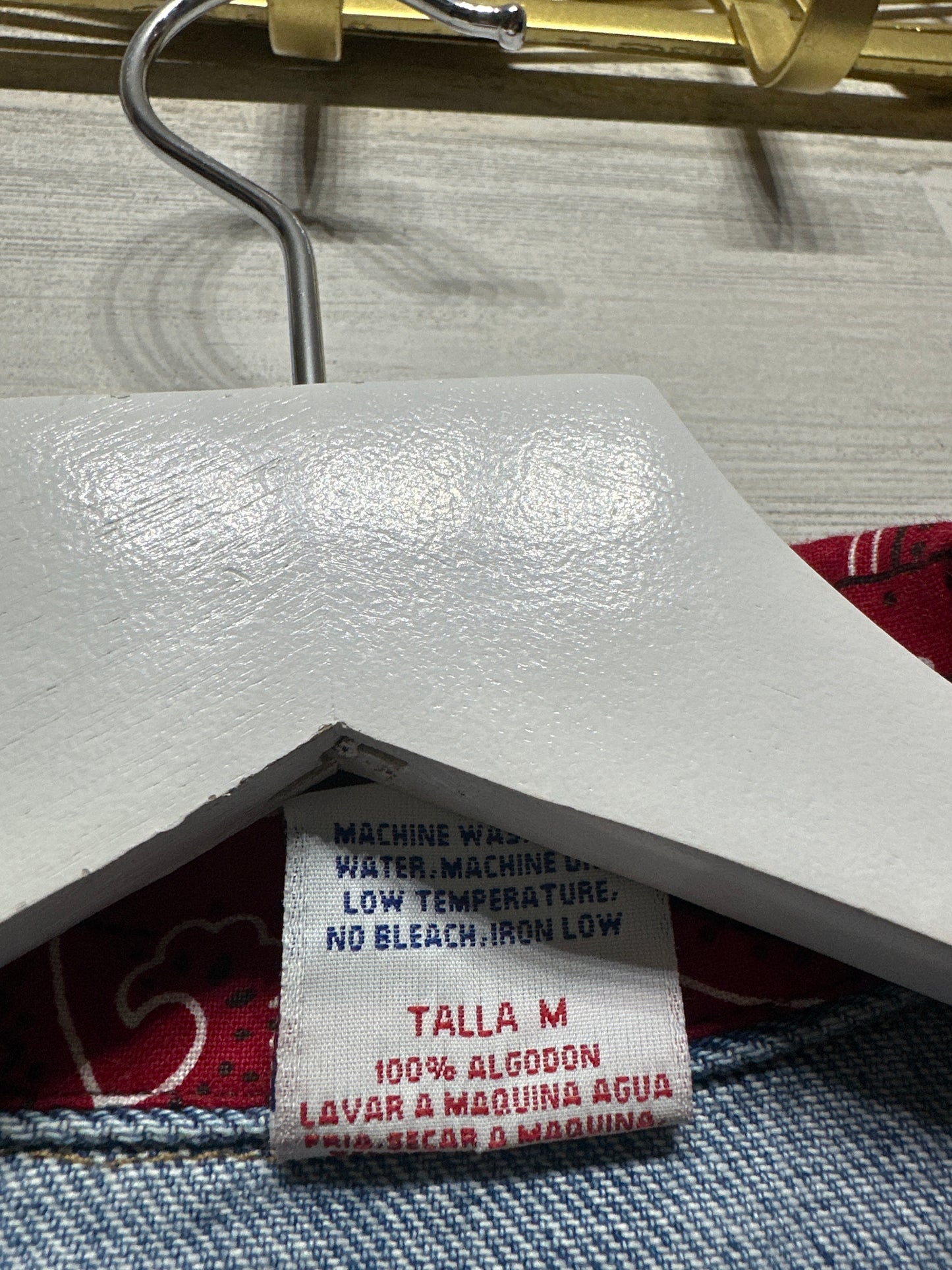 Vintage Watch LA Denim Bandana Vest - Made in USA - 100% Cotton - Size Women’s Medium - Good Used Condition