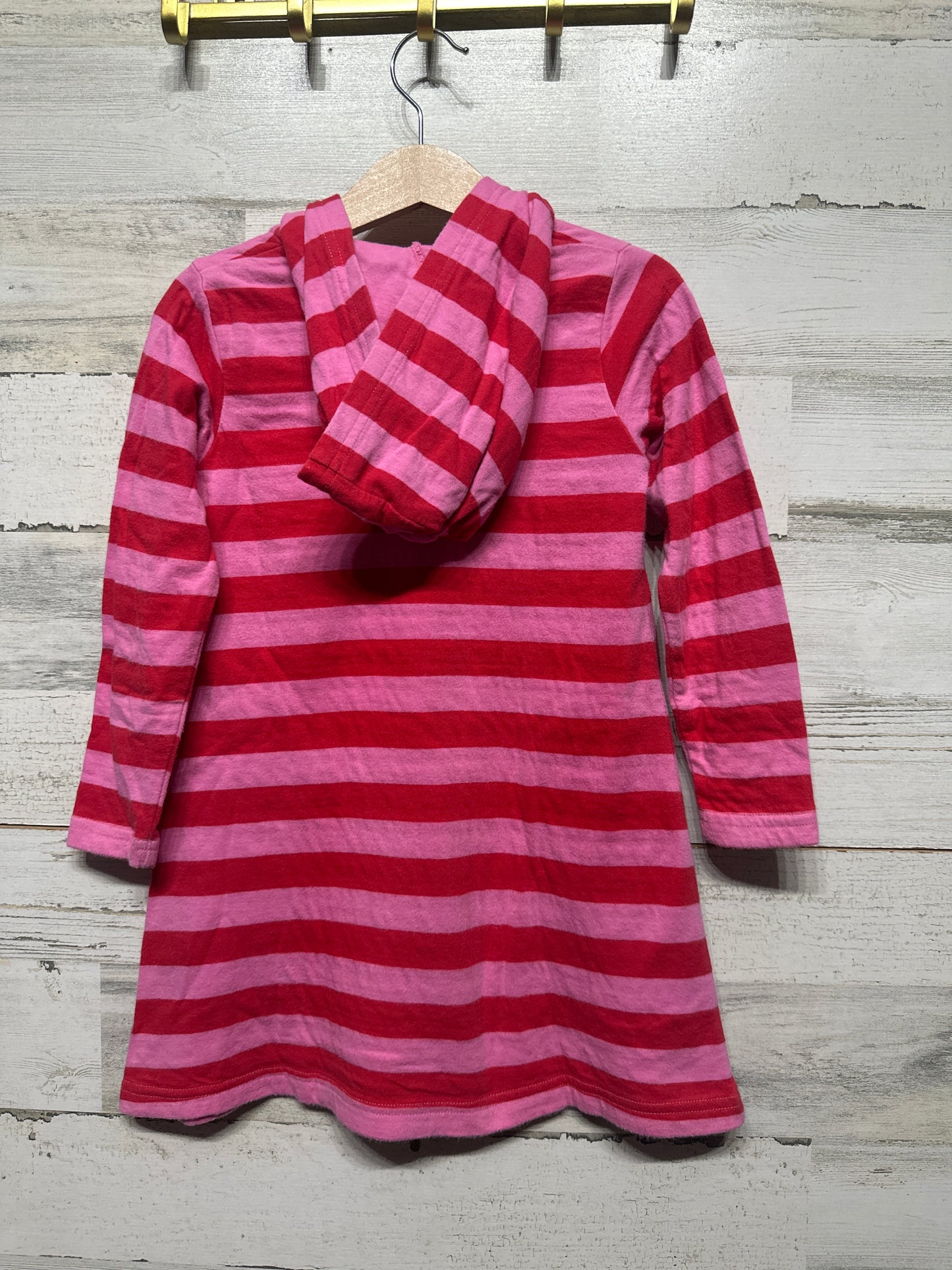 Mini Boden Striped Hooded Dress - Girls Size 3-4 Years - Good Used Condition
