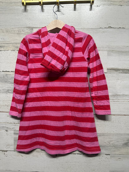 Mini Boden Striped Hooded Dress - Girls Size 3-4 Years - Good Used Condition