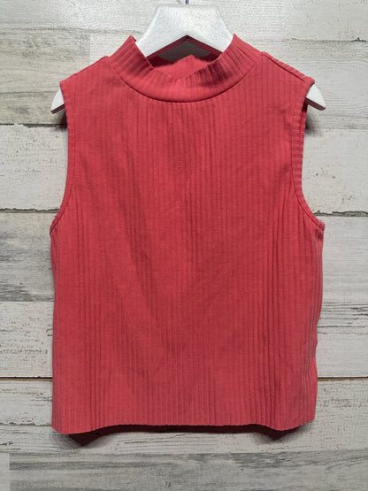 GB Girls Ribbed Coral Top - Girls Size Medium- Very Good Used Condition