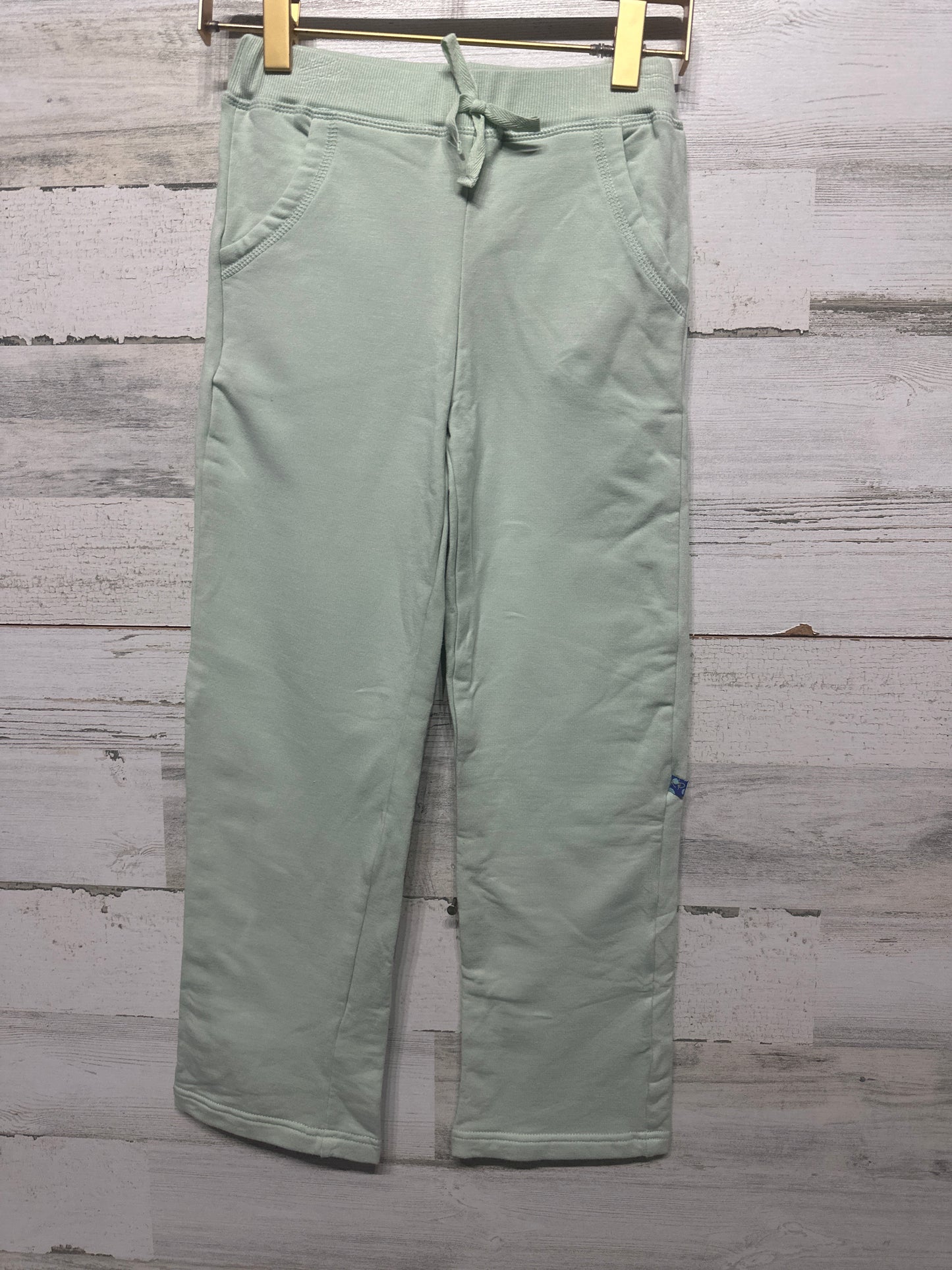 Boys Size Small (6-8) Kickee Pants Bamboo Blend Mint Fleece Lined Sweatpants - Very Good Used Condition
