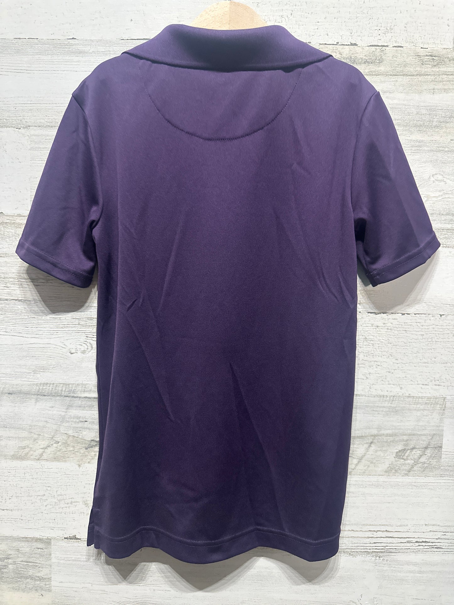 Boys Size 10-12 Class Club Purple Performance Polo Shirt - Very Good Used Condition