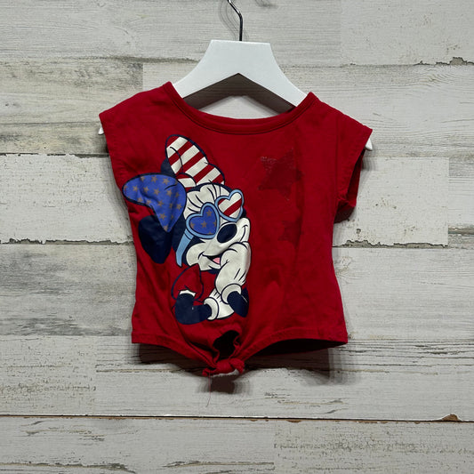 Girls Size 2t Red White and Blue Minnie Shirt - Good Used Condition