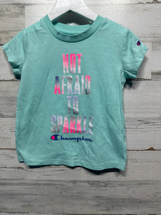 Girls Size 4 Champion Not Afraid to Sparkle Tee - Good Used Condition