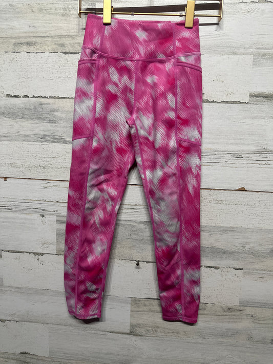 Girls Size 7/8 Zella Pink Active Leggings With Side Pockets - Very Good Used Condition