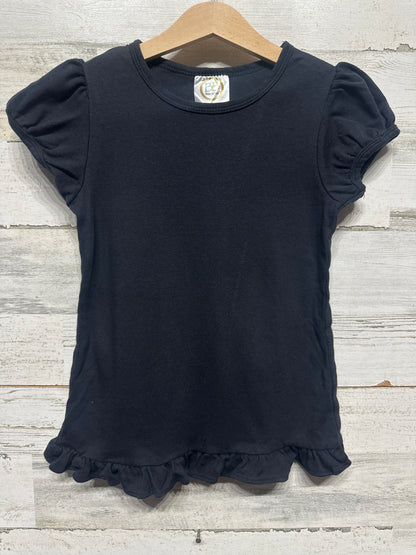 Size 8 Blanks Boutique Black Ruffle Shirt - Good Used Condition