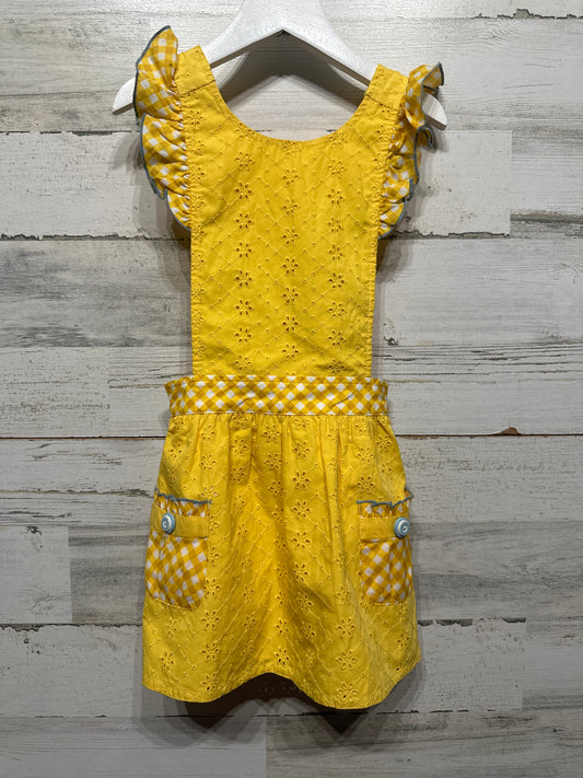 Girls Size 4 Matilda Jane Splendid Sunshine Pinafore Dress - Very Good Used Condition