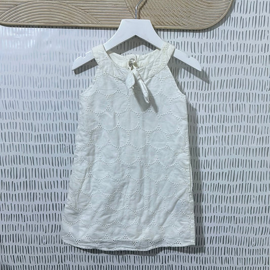 Girls Size 2t Old Navy White Lace Circles Dress - Good Used Condition