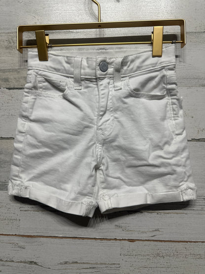 Girls Size 8 Slim Old Navy White Shorts with Adjustable Waist - Very Good Used Condition