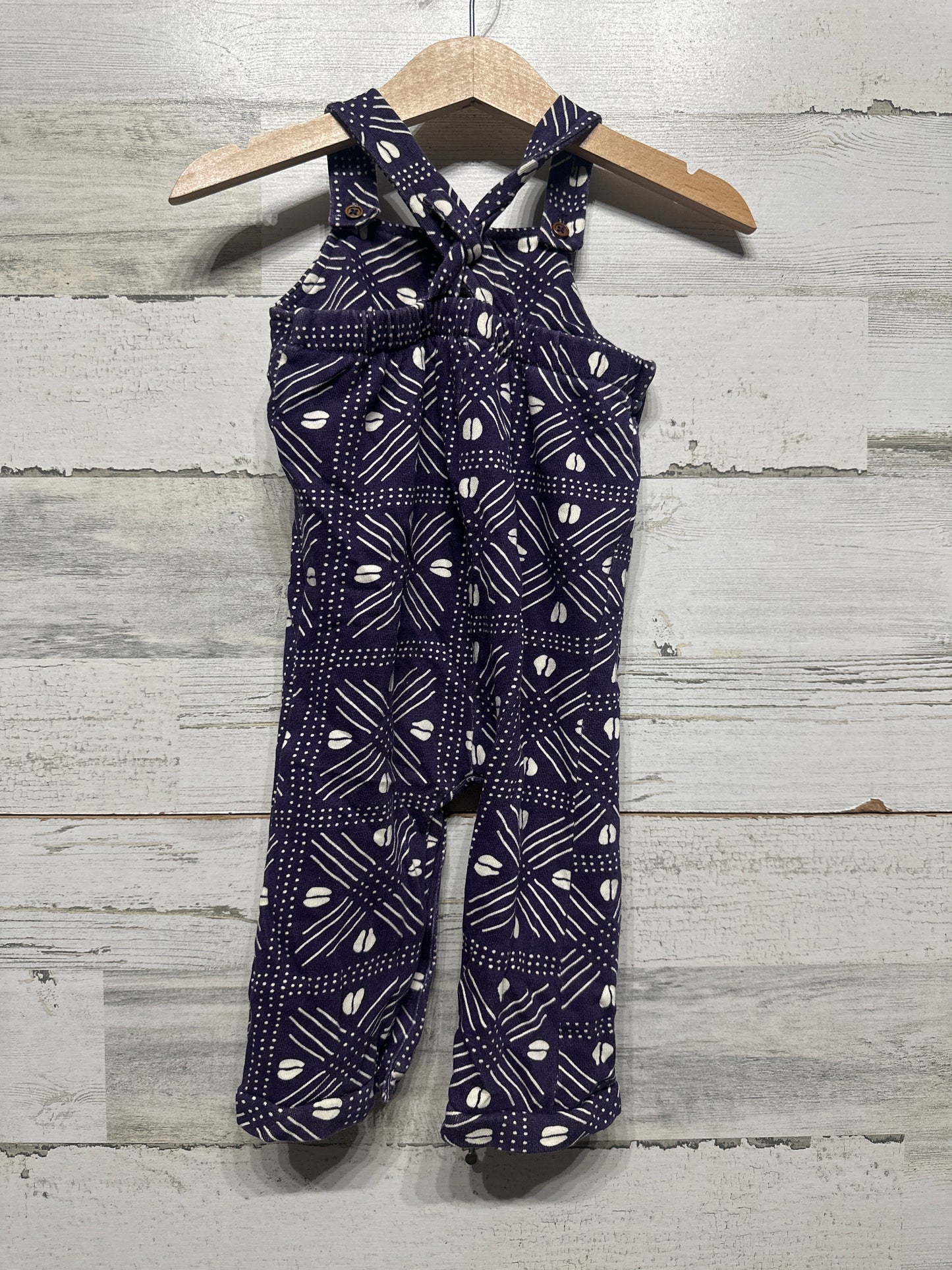Size 3-6m Ade+ Ayo Dark Purple Cotton Romper - Good Used Condition