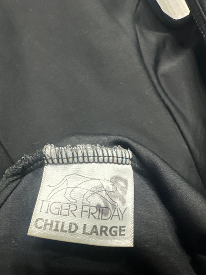 Girls Size Child’s Large ( 8-10 ) Tiger Friday Black Leotard - Very Good Used Condition