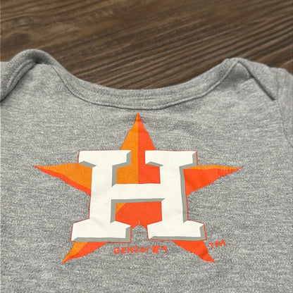 Boys Size 18m Houston Astros Onesie - Very Good Used Condition