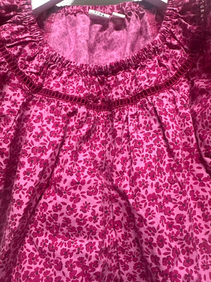 Girls Size 6-7 Gap Floral Shirt - Very Good Used Condition