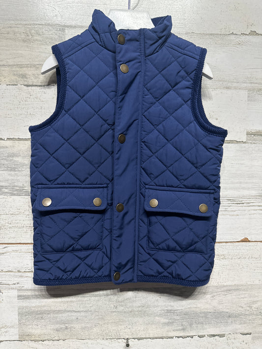 Quilted Fleece Lined Vest - Class Club Modern Fit Navy Blue - Boys Size 4-5 - Very Good Used Condition