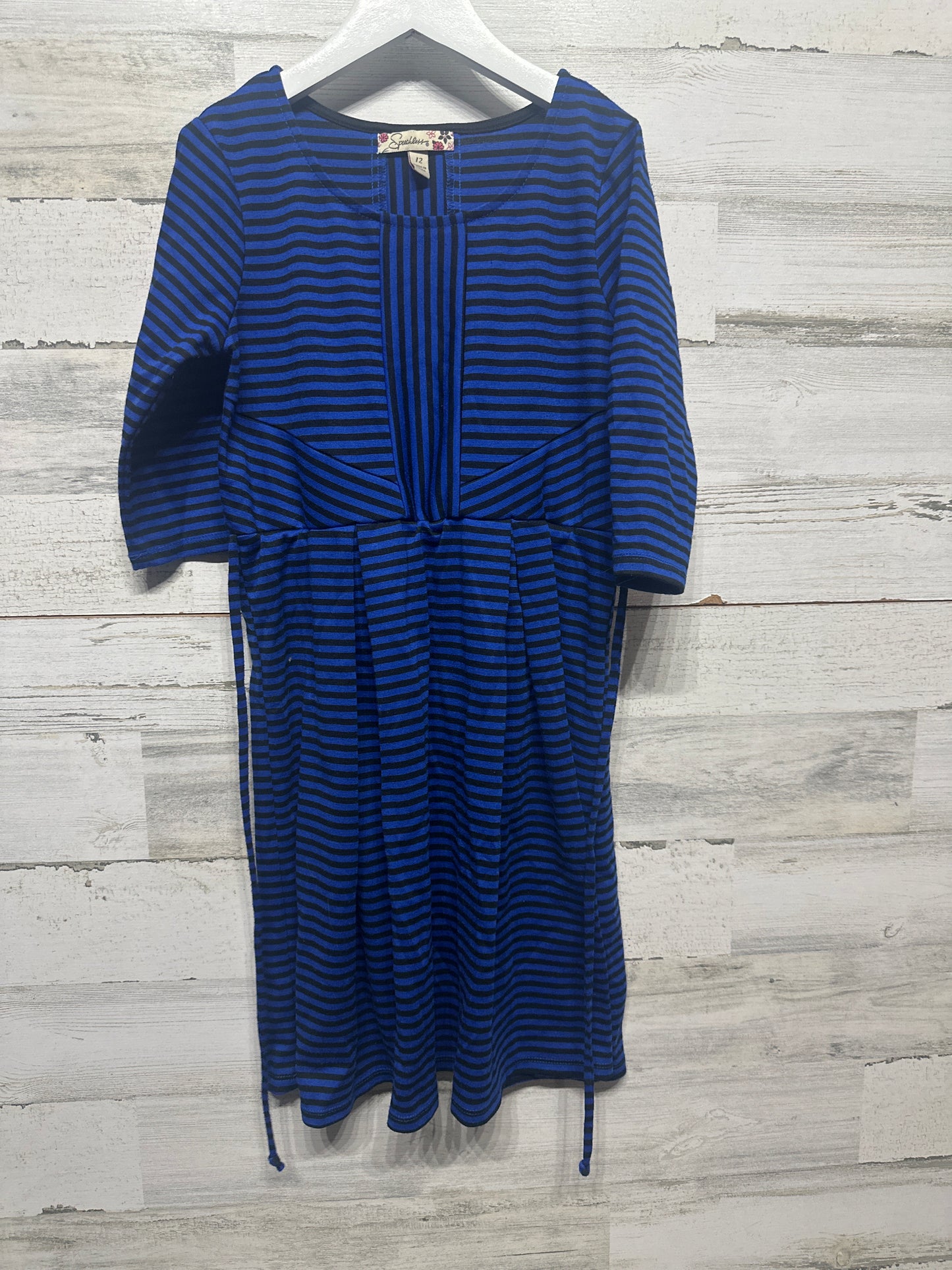 Size 12 Speechless Blue Striped Dress - Very Good Used Condition