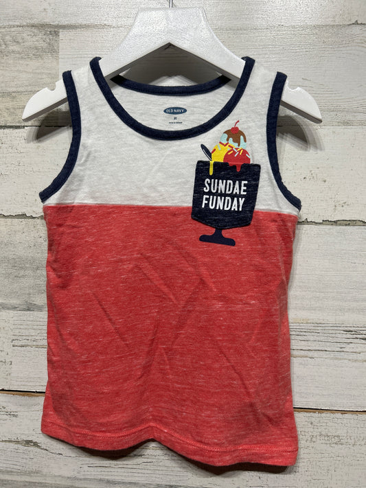 Boys Preowned Size 3t Old Navy Sundae Funday Tank Top - Good Used Condition