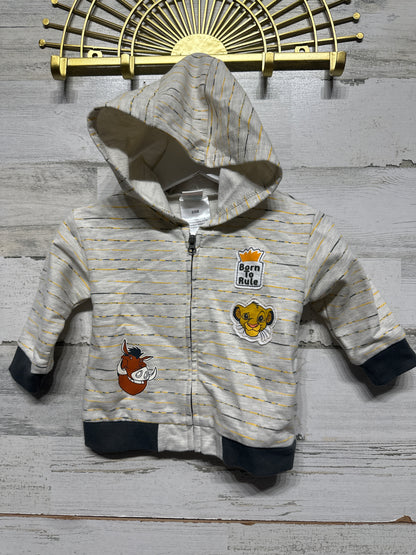 Boys Size 3-6m Disney Baby Lion King Hooded Jacket - Very Good Used Condition